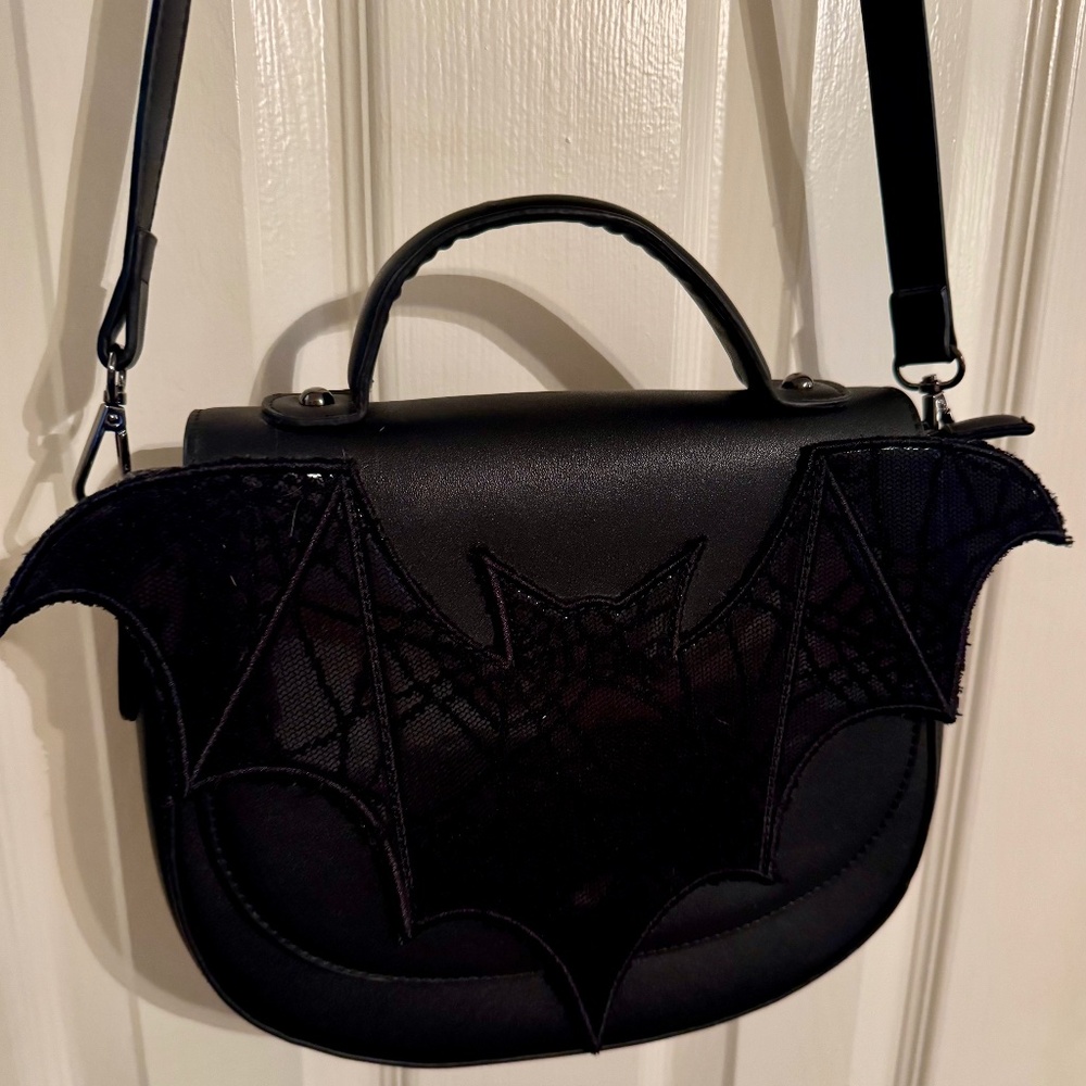 Mod Cloth Royalmonk Black Bat Shoulder Bag Purse Halloween